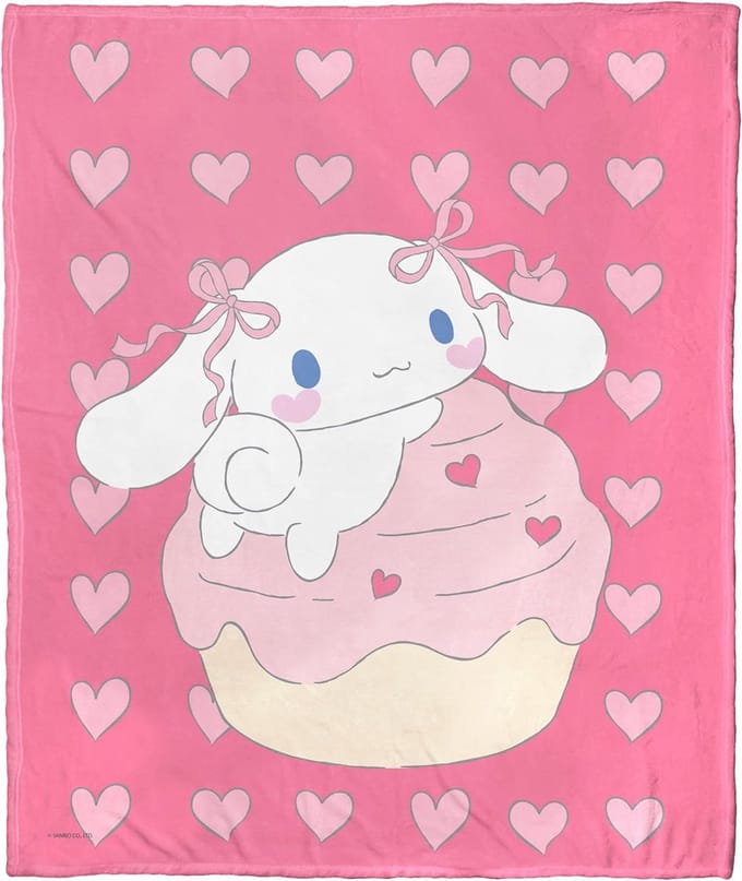 Cinnamoroll Zijde Touch Plaid Deken - 50" x 60" - Cupcake Climb