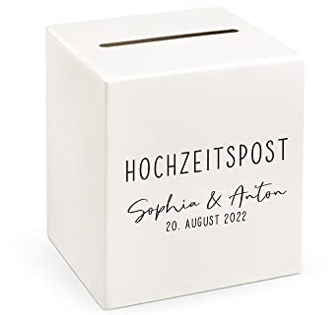 Elegante envelopbox voor geldgeschenken en wenskaarten - Personaliseerbaar voor bruiloften