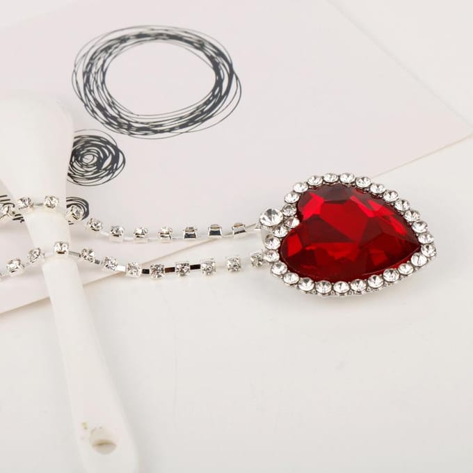 Collier pendentif Titanic Heart Of Ocean Blue Heart Love Forever 45cm gray
