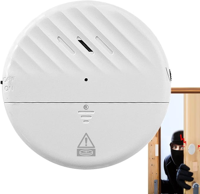 Raambeveiligingsalarm - Deur sensor - Huis beveiligen - Luid alarm - 8x8x2 cm - Wit