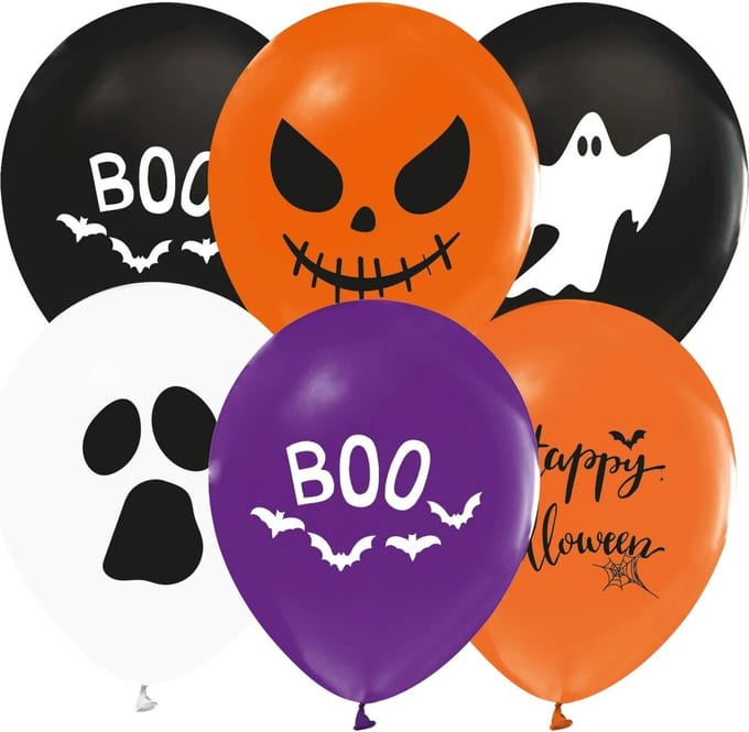 Ballonnen Halloween bedrukt 8 stuks