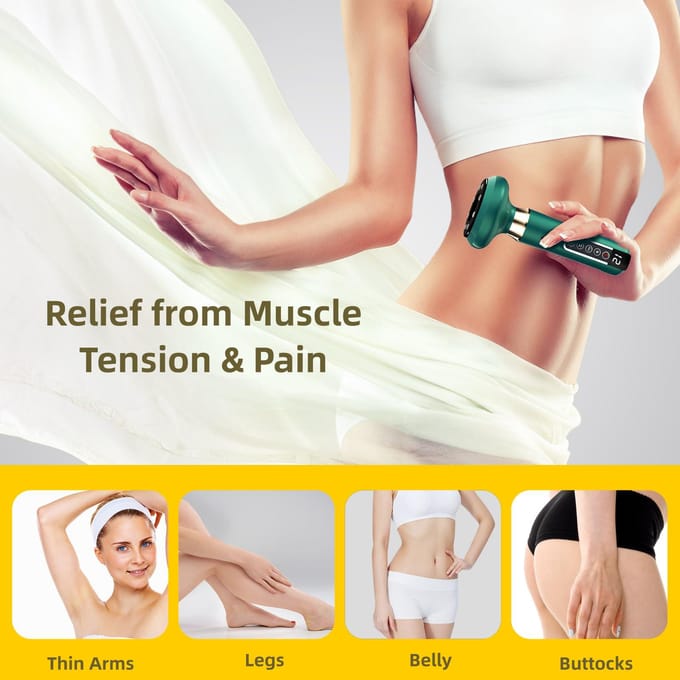 Oplaadbare Handheld Cellulitis Massager Cupping Set 12 Zuigstanden Voor Massagetherapie Lichaamsverslankingsmachine wit