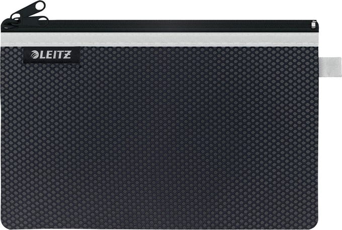 Reisetui leitz wow 230x150mm met rits zwart - 10 stuks