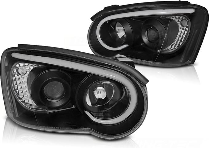 Koplampen SUBARU IMPREZA II GD 03-05 - zwart