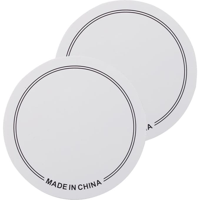 2-Pack Single Pedal Drumhead Patches Slijtvaste stickers Zelfklevende Drumhead Patch 11cm wit