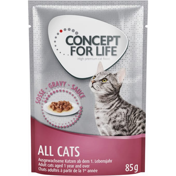 12x85g All Cats in Saus Concept for Life Kattenvoer