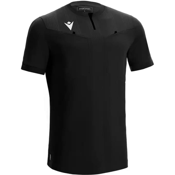 Macron Dienst Scheidsrechtersshirt Korte Mouw Heren - Zwart | Maat: M