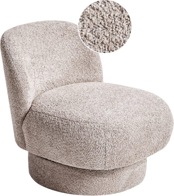 AYLO - Fauteuil - Taupe - Bouclé