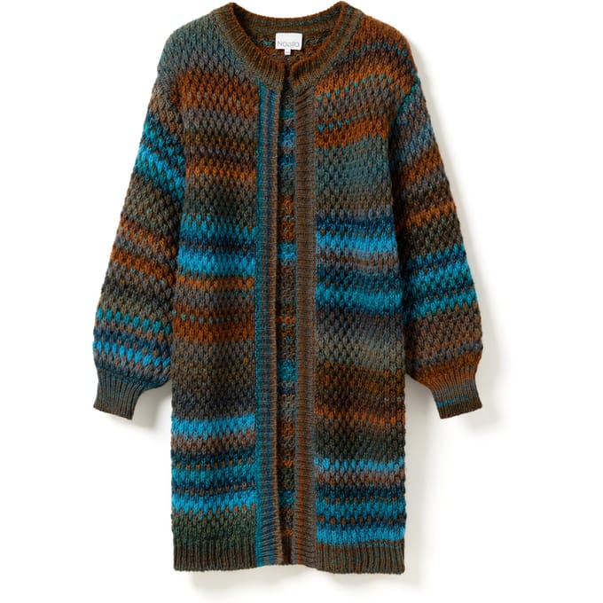 Gio gebreide cardigan in turquoise
