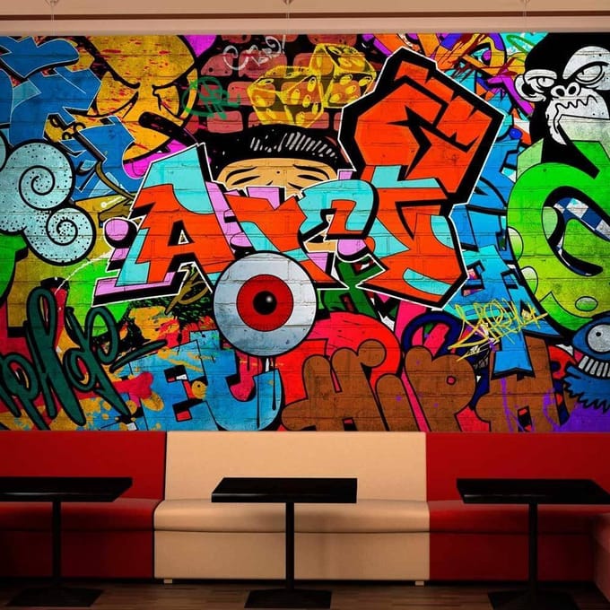 250cm X 175cm - Fotobehang - Graffiti art