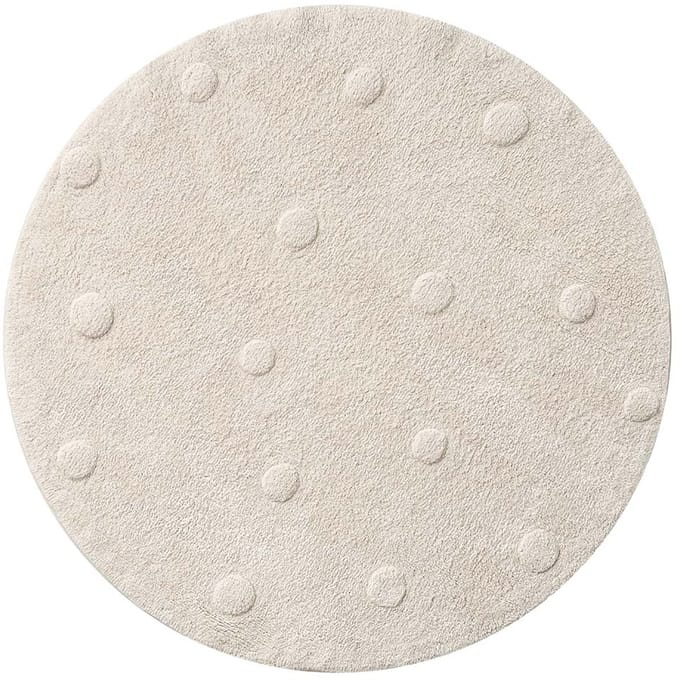 Petite Amélie WASBAAR KINDERVLOERKLEED | ROND Ø110 CM | NATUREL MET STIPPEN