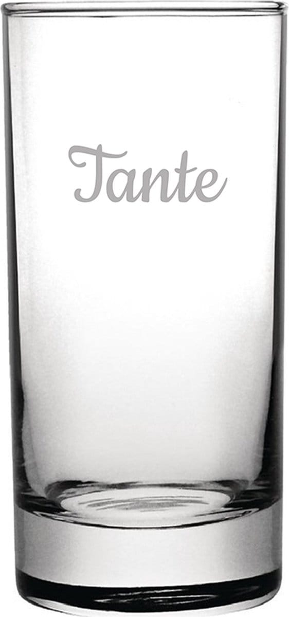 Gegraveerde longdrinkglas 28,5cl Tante