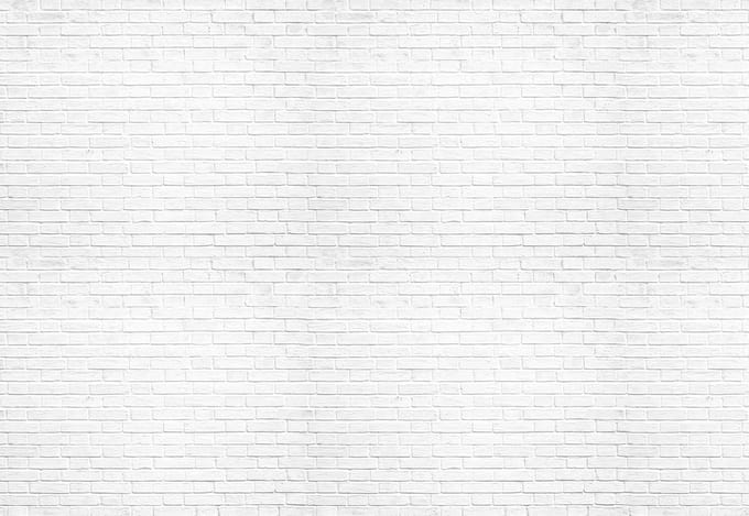 Fotobehang Brick Wall White | XL - 208cm x 146cm | 130g/m2 Vlies