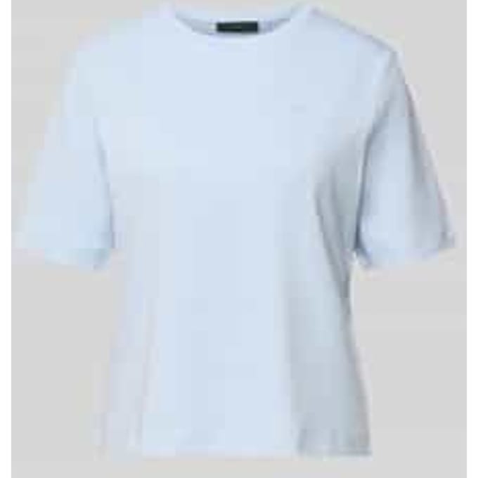 T-shirt met logostitching model 'SVEHA'