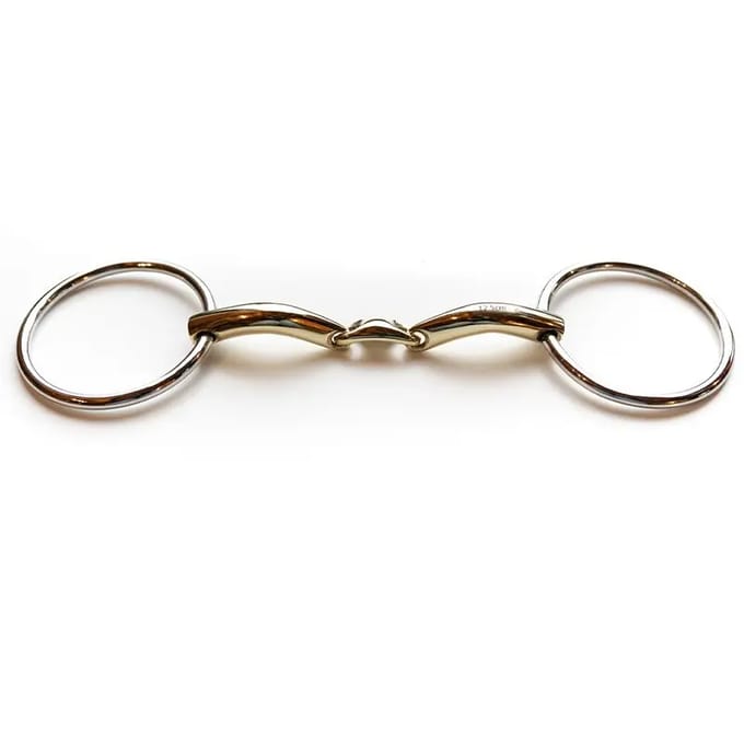 Mors dubbele brisure voor paard comfort kinnen Jump'In