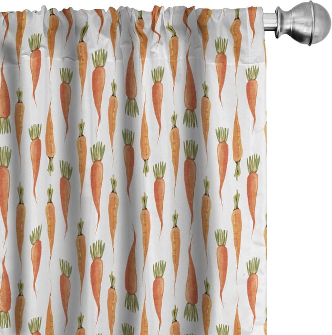 ABAKUHAUS Gordijnen Geometrisch – 2x75x175 cm – Microvezel – Khaki
