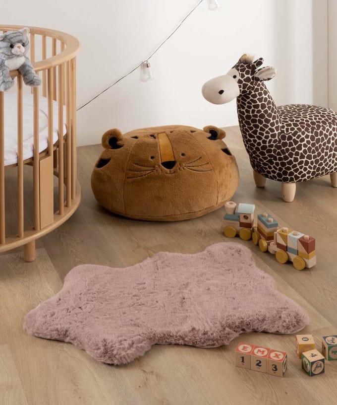 Kindervloerkleed schaap - Fluffy roze 55x80