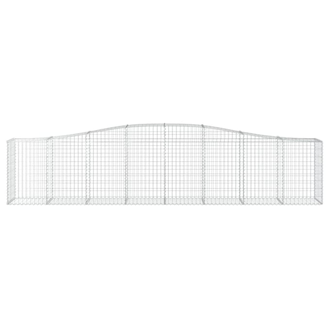 vidaXL - Schanskorven - 10 - st - gewelfd - 400x50x80/100 - cm - ijzer