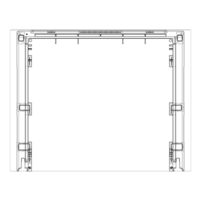AEG voorste glas, zwart, Electrolux, 594x465mm 140242367500