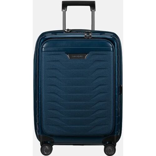 Samsonite Proxis frontpocket handbagage koffer 55 cm expandable petrol blue