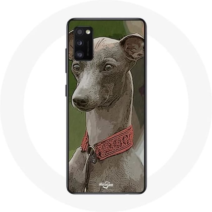 Samsung Galaxy A41 Hoesje Windhond Windhond grijs