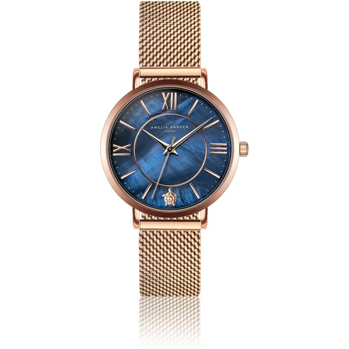 Dameshorloge Amelia Parker Petite Blue Mesh