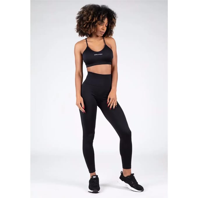 Gorilla Wear Quincy Seamless Sportbeha - Zwart - S/M