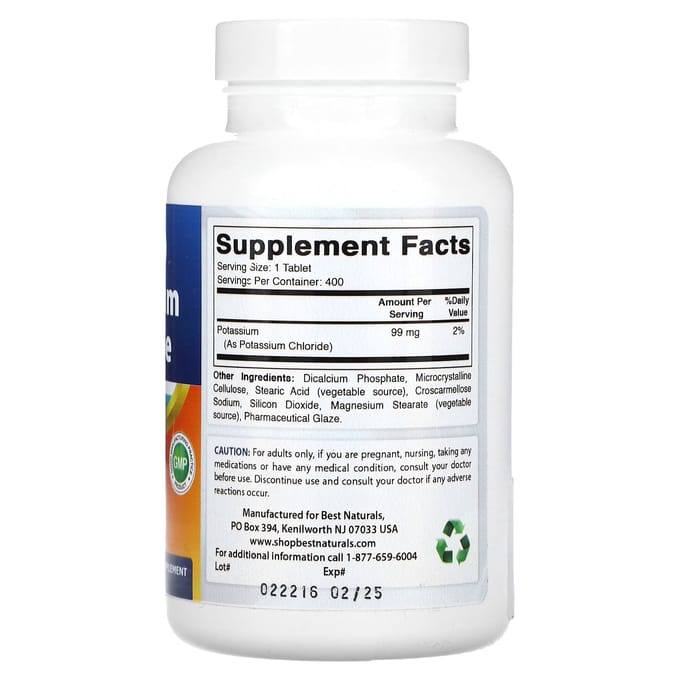 Chlorure de Potassium, 99mg, 400 Comprimés