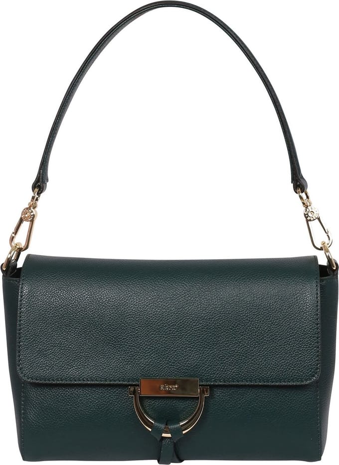 abro Leren Schoudertas Leather Kavir Shoulder Bag Temi Pixie Green Groen