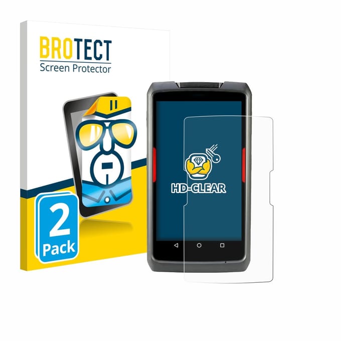 BROTECT - Screenprotector voor Honeywell ScanPal EDA71 - Folie Beschermfolie transparant 2 Stuks