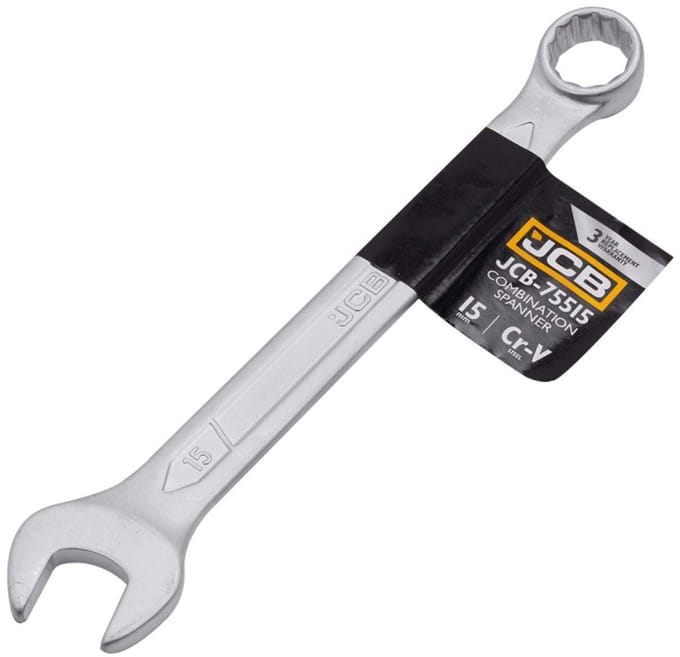 JCB JCB-75515 Serie - Ringsteeksleutel - 15mm - Satijnafwerking - Chroom-Vanadiumstaal