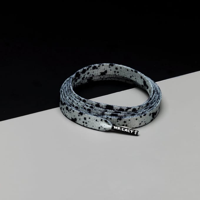 Schoenveters Mr. Lacy printies Cement grey 130 cm