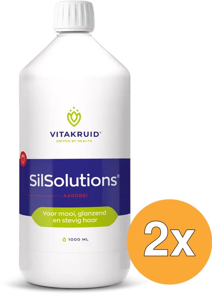 2x Vitakruid SilSolutions 1000 - Aardbei (1000 ml)