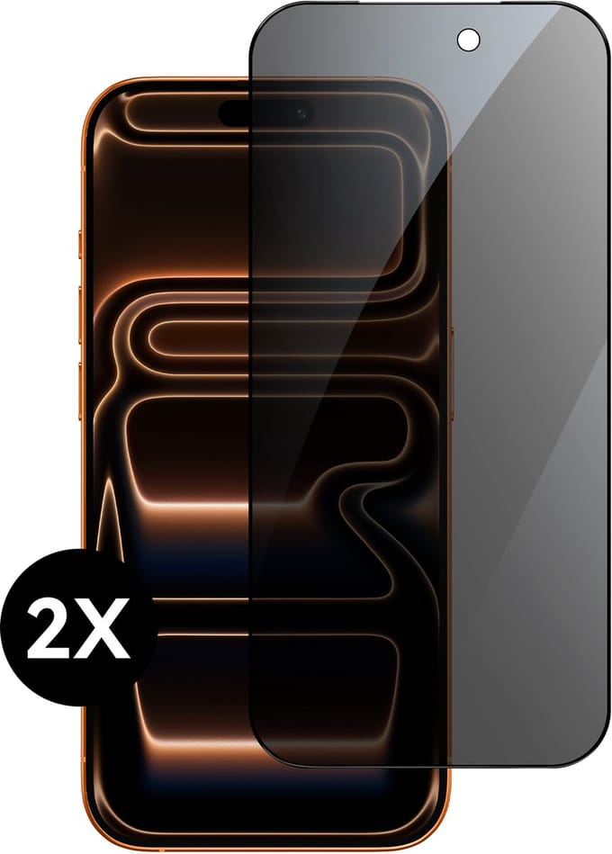 2x Screen protector geschikt voor iPhone 17 Pro Max Screen protector Prive Privacy Glas Gehard Tempered Glass Full Cover - Privacy Screen Protector geschikt voor iPhone 17 Pro Max / iPhone 18 Pro Max screenprotector - Gehard - Beschermglas - 2 stuks