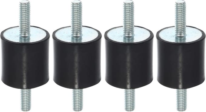 4x M6 Trillingsdempers Rubber Blokken Machine Montage Isolatie Geluidsdemping