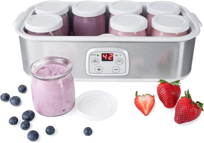 REN® Yoghurtmaker - Yoghurtmakers - Zilver - ‎19cm x 37cmx 15cm