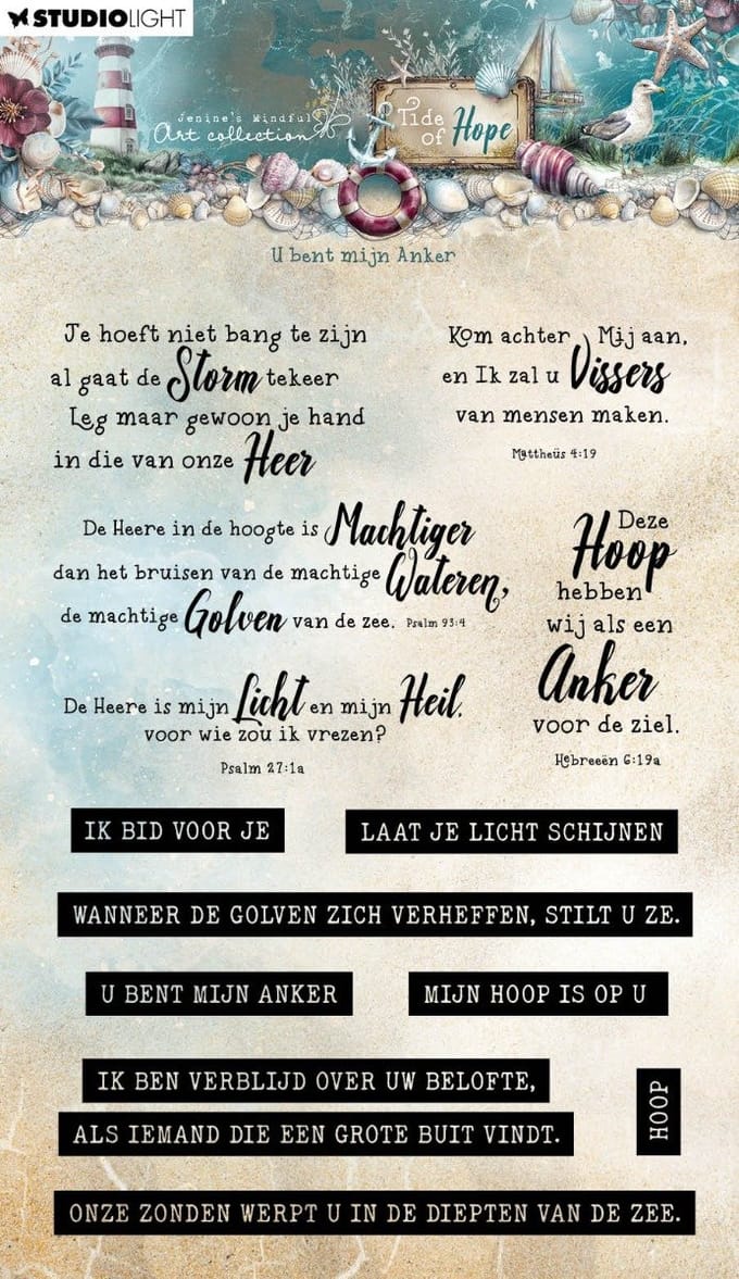 Clear stamp U bent mijn anker - JMA Tide of hope nr. 933