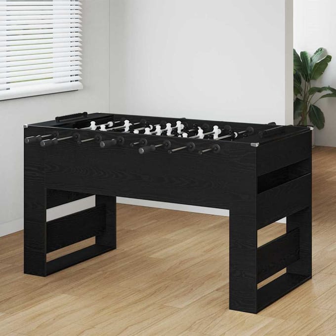 vidaXL Honkbaltafel Zwarte Eik 146,5 x 74 x 85 cm Bewerkt hout