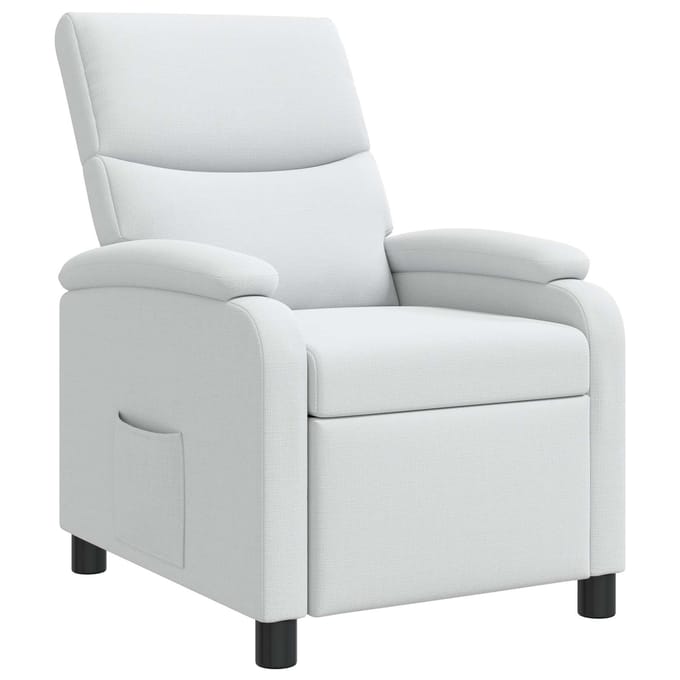 vidaXL - Recliner - Wit - Stof