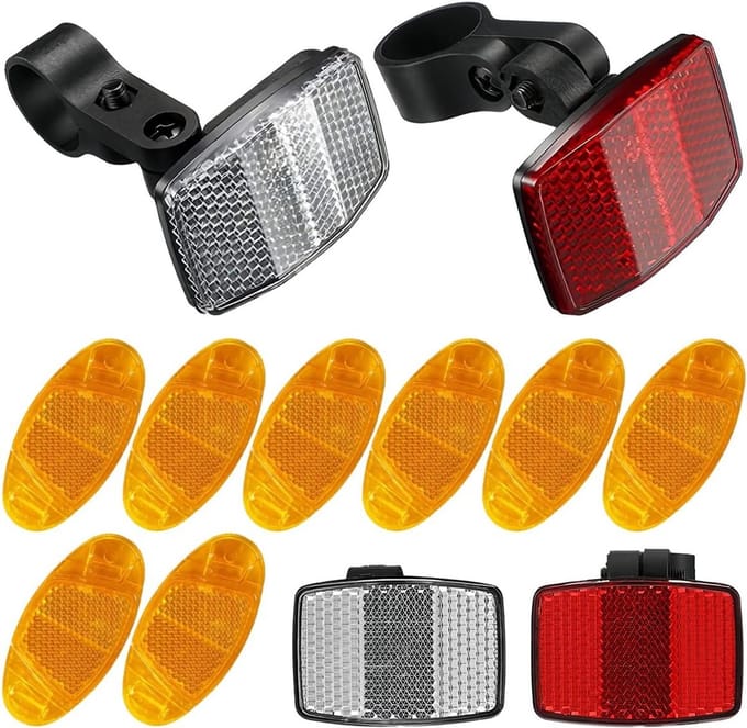 Solidchoice - Set van 12 Fietsreflectoren voor Veiligheid bij Nacht
