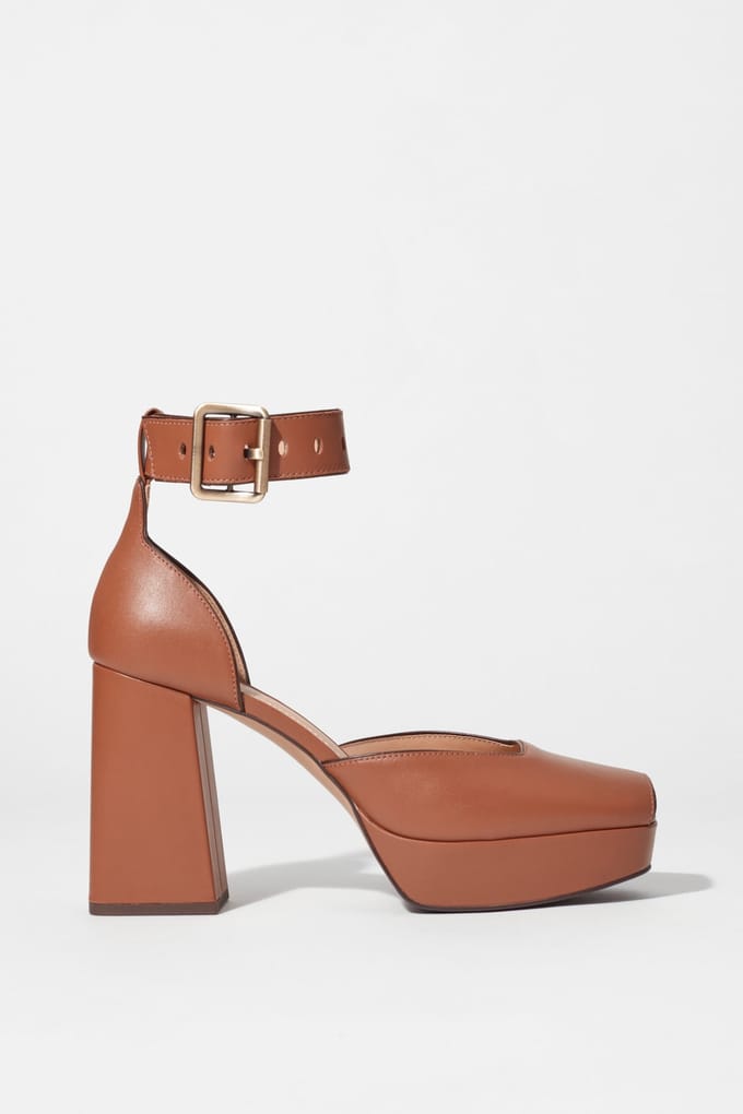 & Other Stories Neve Platform Sandalette Brown Taglia: 41 | Infradito Outlet | Donna | Marrone