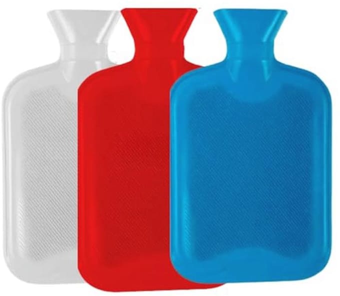 Warmwaterkruik 2L - Set van 3 Natuurrubberen Warmwaterflessen