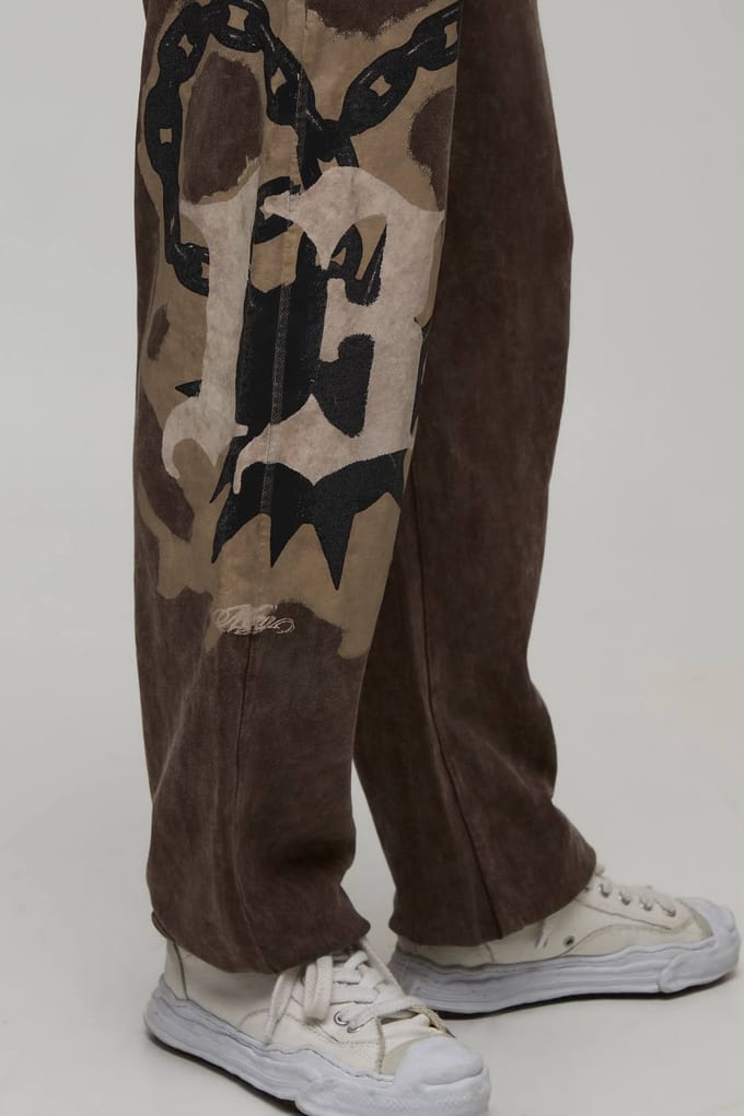 Rechte Pasvorm Schorpioen Omgeslagen Jogger | Brown | Size Small