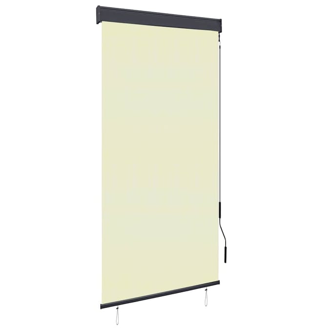 vidaXL - Rolgordijn - voor - buiten - 100x250 - cm - crème