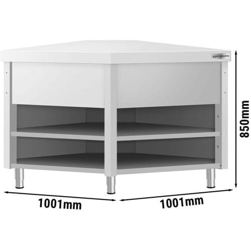 GGM Gastro RVS werktafel KOPENHAGEN - 1001x1001mm zilver
