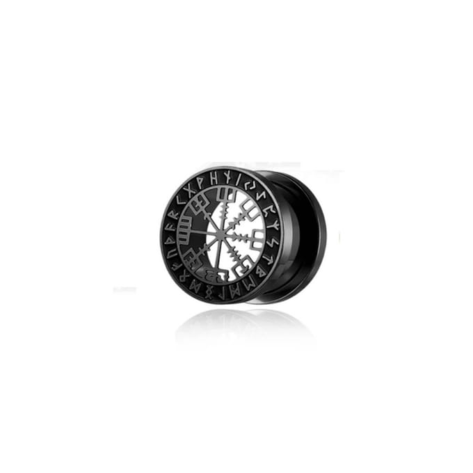 14 mm Screw-fit tunnel viking style zwart - LMPiercings