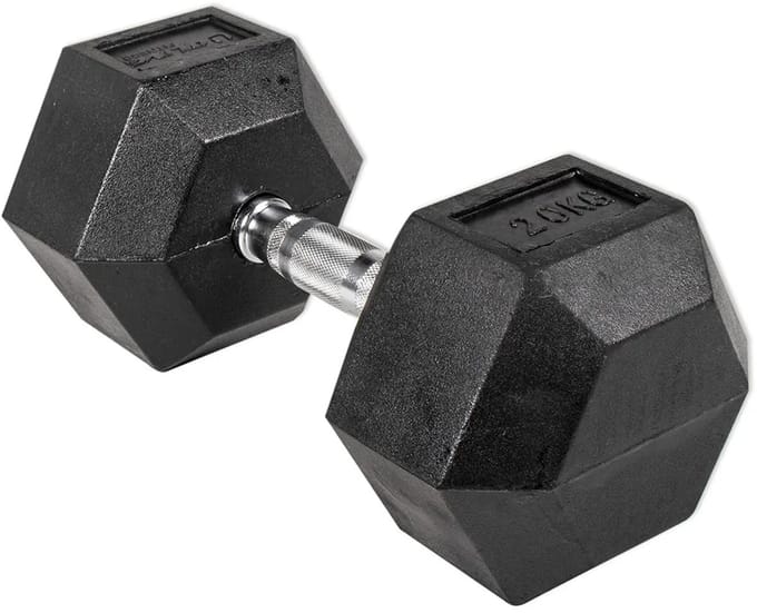 Olive Hex Dumbbell 20kg Zilver 20 kg