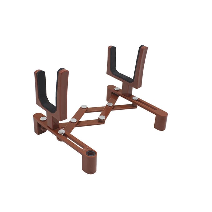 Support Universel Réglable pour Violon Pleine Taille 4/4 3/4 1/2 1/4 Accessoire Plastique Pliable Étendable marron