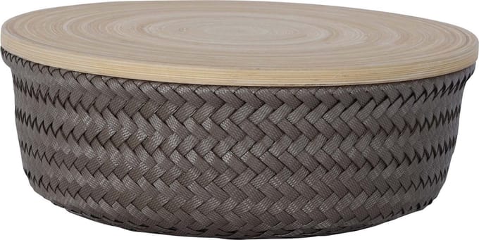 Handed By Wonder M - Opbergmand rond met deksel - taupe