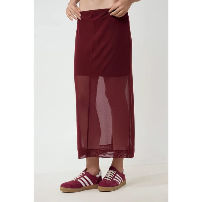 Hoge Taille Kanten Midi Rok Pika Collectie